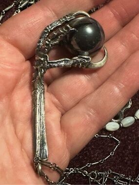 Bloodmilk Jewels limited Hematite Crow Claw necklace